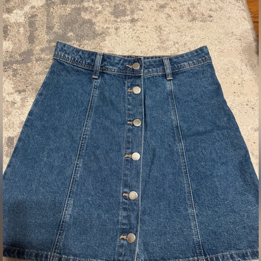 H&M Blue Mini A-Line Skirt